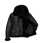 Men's B3 Black Shearling Leather Bomber Jacket
