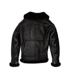 Men's B3 Black Shearling Leather Bomber Jacket