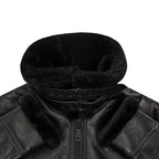 Men's B3 Black Shearling Leather Bomber Jacket
