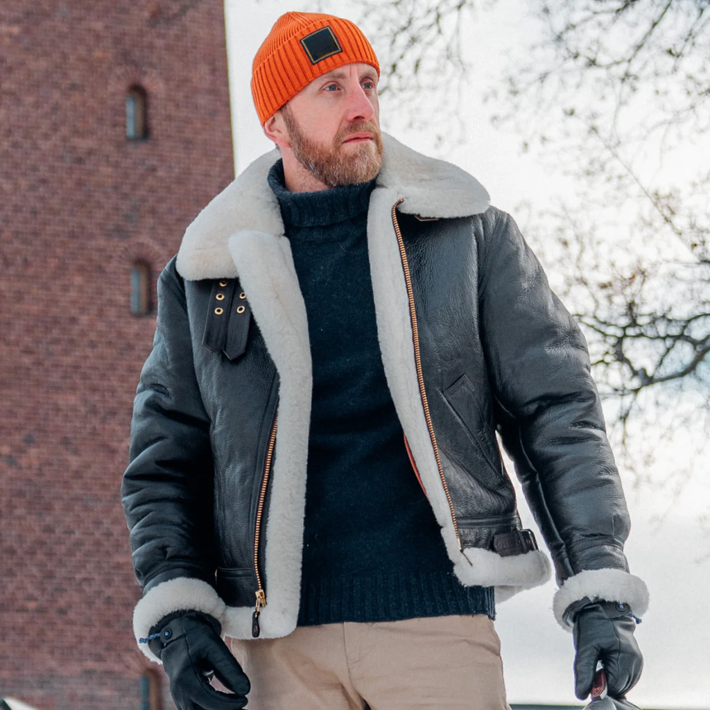 Men's B3 Shearling Leather Bomber Jacket