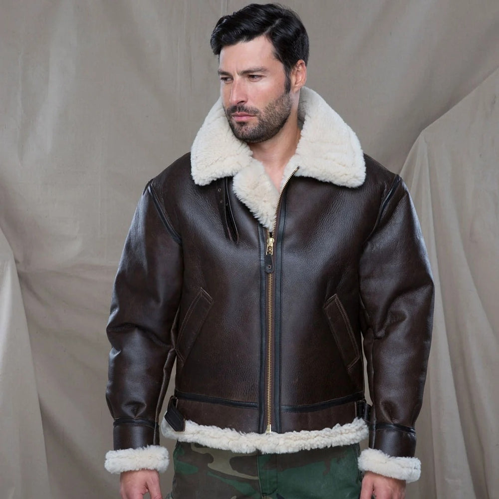 Men's B3 Shearling Leather Bomber Jacket