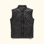 Men's Quilted Leather Vest
