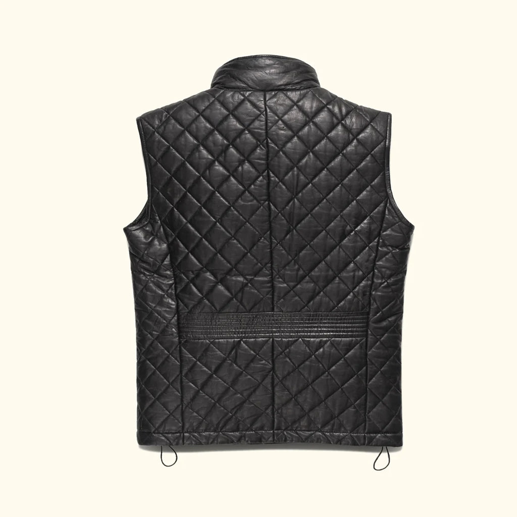 Men's Quilted Leather Vest