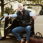 Men's Quilted Leather Vest