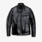 Men's Black Leather Racer Jacket