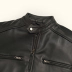 Men's Black Leather Biker Jacket