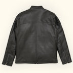 Men's Black Leather Biker Jacket