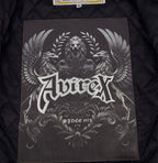 Men's Black Leather Goth Varsity Jacket | New York Lion Crest Edition