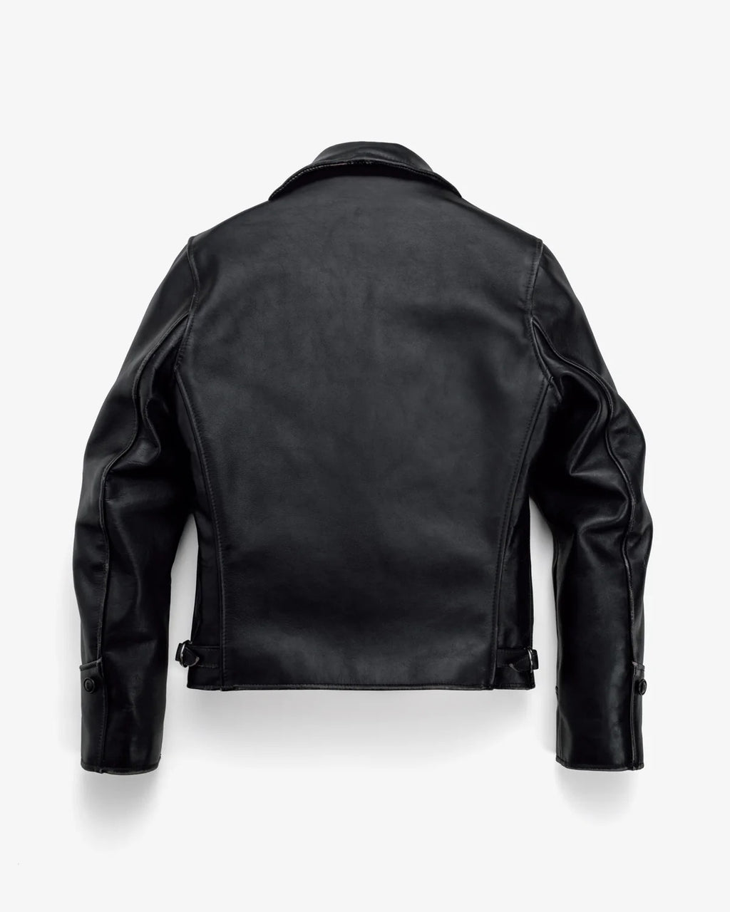 Men's Black Leather Shirt Collar Jacket