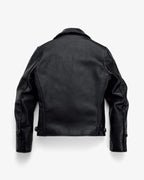 Men's Black Leather Shirt Collar Jacket