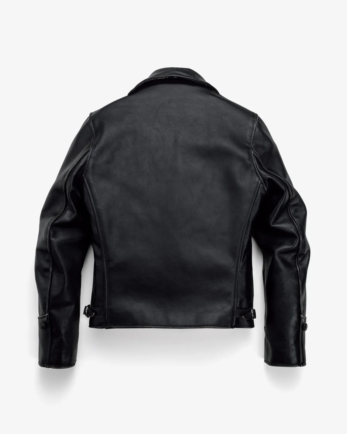 Men's Black Leather Shirt Collar Jacket