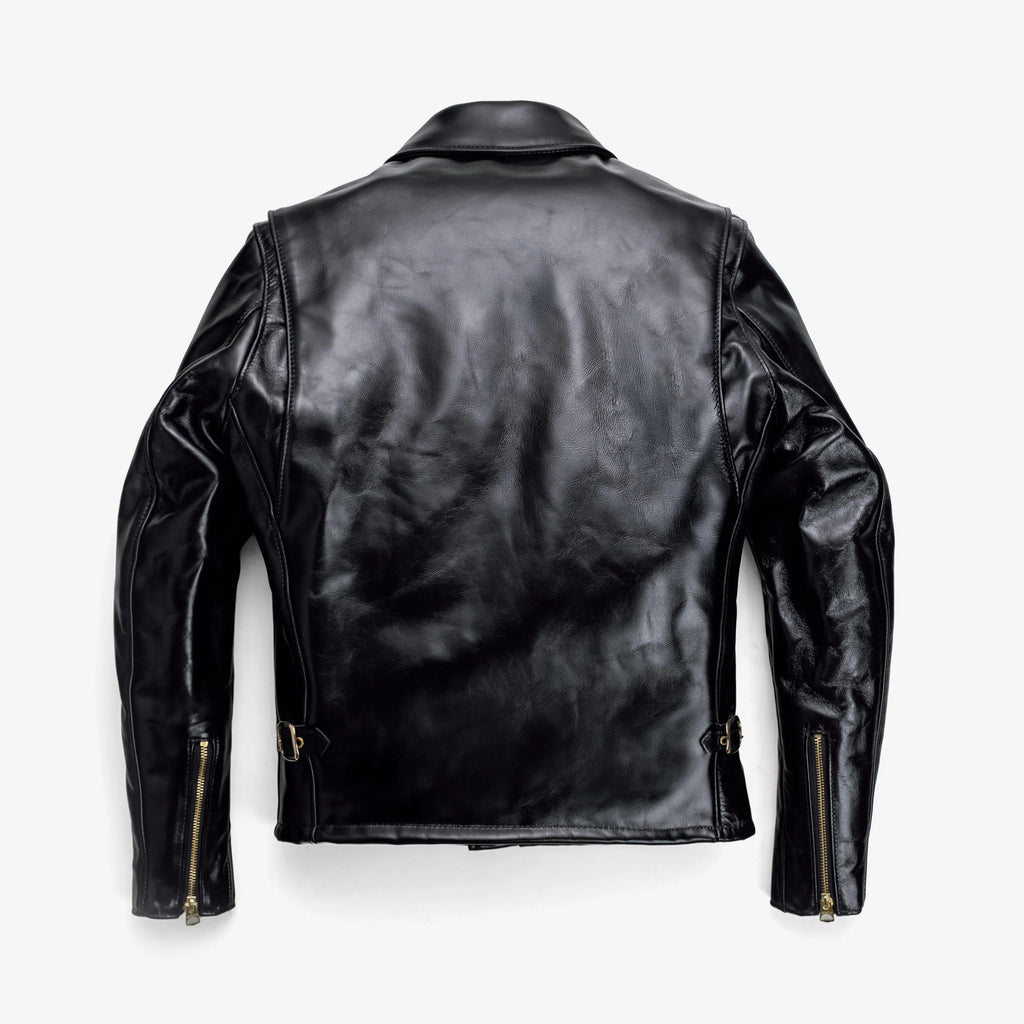 Men's Black Leather Shirt Collar Jacket