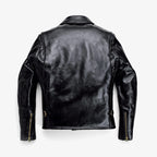 Men's Black Leather Shirt Collar Jacket