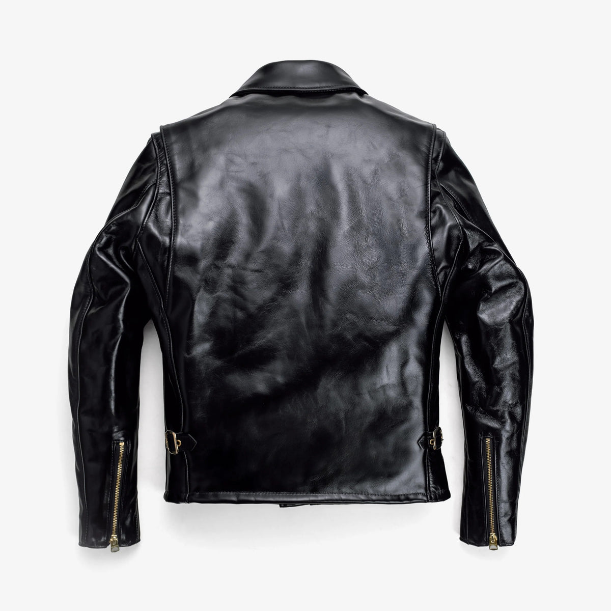 Men's Black Leather Shirt Collar Jacket