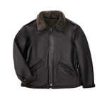 Men's Black Ops B6 Shearling Bomber Jacket – Snow Top Sheepskin Leather Coat