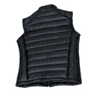 Men's Black Quilted Leather Puffer Vest