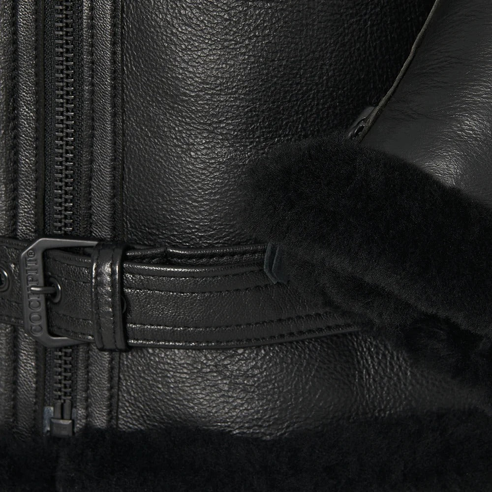 Men's Black RAF Sheepskin Bomber Jacket – 1938 Irvin Pattern Flight Jacket