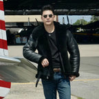 Men's Black RAF Sheepskin Bomber Jacket – 1938 Irvin Pattern Flight Jacket