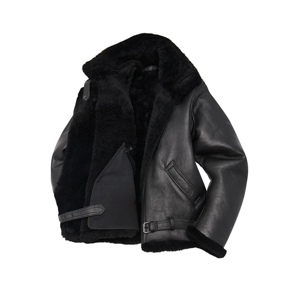 Men's Black RAF Sheepskin Bomber Jacket – 1938 Irvin Pattern Flight Jacket