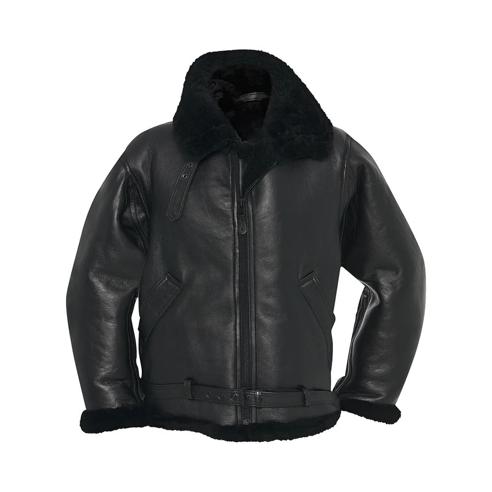 Men's Black RAF Sheepskin Bomber Jacket – 1938 Irvin Pattern Flight Jacket
