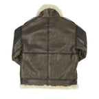 Men's B3 Brown Shearling Leather Bomber Jacket