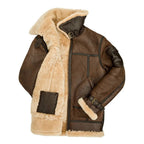 Men's Brown Genuine Sheepskin Leather Coat