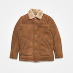 Men's Brown Suede Shearling Coat