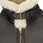 Men's Champ Bomber Shearling Jacket – Genuine Sheepskin Leather Belted Flight Jacket