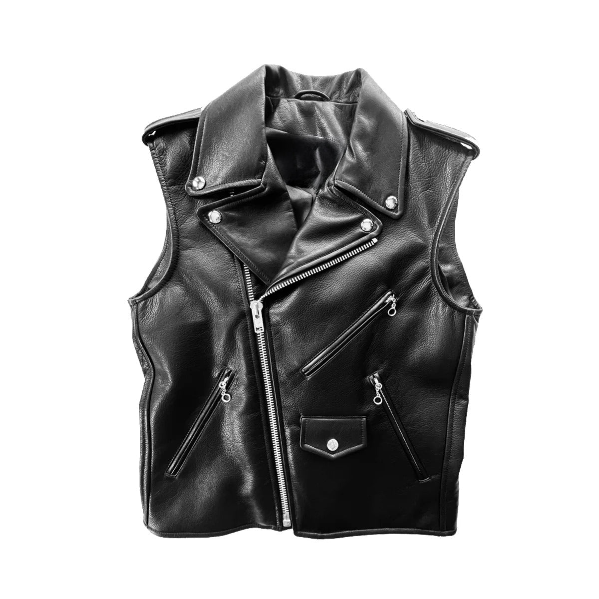 Men's Leather Biker Vest