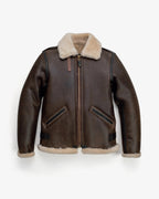 Men's Dark Brown B-6 Shearling Flight Jacket