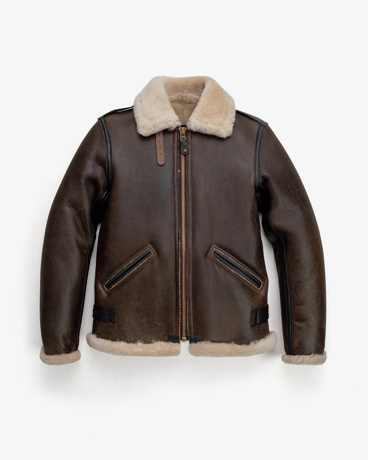 Men's Dark Brown B-6 Shearling Flight Jacket