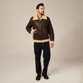 Men's Dark Brown B-6 Shearling Flight Jacket