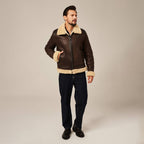 Men's Dark Brown B-6 Shearling Flight Jacket