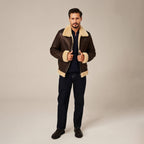 Men's Dark Brown B-6 Shearling Flight Jacket
