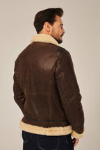 Men's Dark Brown B-6 Shearling Flight Jacket