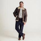 Men's Dark Brown B-6 Shearling Flight Jacket