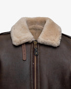 Men's Dark Brown B-6 Shearling Flight Jacket