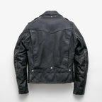 Men's Distressed Black Leather Biker Jacket