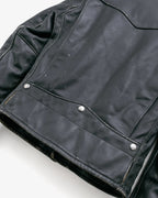 Men's Distressed Black Leather Biker Jacket