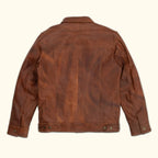 Men's Distressed Brown Leather Jacket