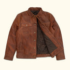 Men's Distressed Brown Leather Jacket
