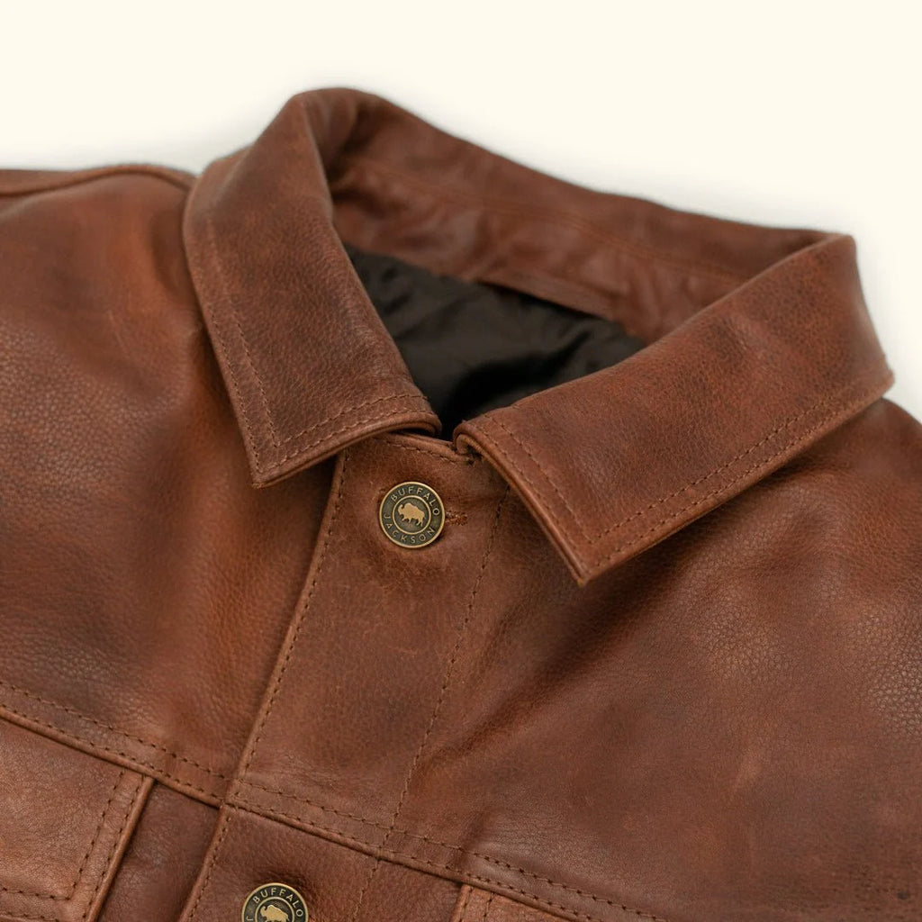 Men's Distressed Brown Leather Jacket
