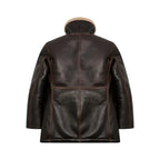 Men's Double-Breasted Shearling Peacoat – Sheepskin Leather Coat