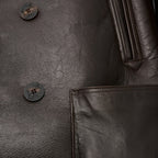 Men's Double-Breasted Shearling Peacoat – Sheepskin Leather Coat