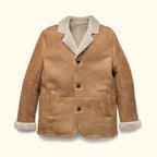 Men's Espresso Shearling Leather Coat