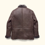 Men's Espresso Shearling Leather Coat