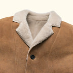 Men's Espresso Shearling Leather Coat