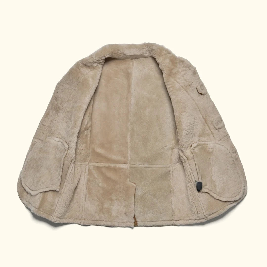 Men's Espresso Shearling Leather Coat