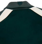 Men's Hunter Green Wool & Leather Varsity Jacket | Croc Crest Appliqué