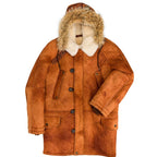 Men's N3B Sheepskin Leather Hooded Parka – Winter Shealing Coat